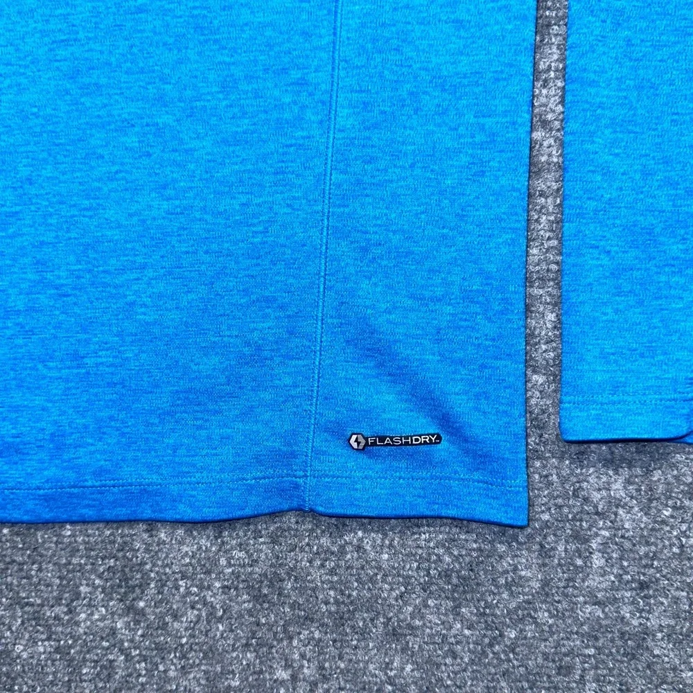 The North Face Mens L‎ G Blue FlashDry 1/4 Zip Pullover Athletic Shirt
